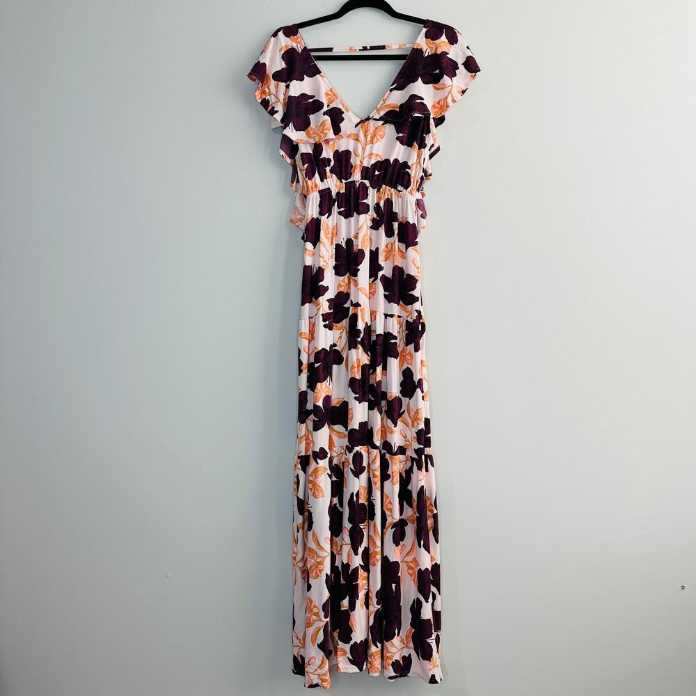 NEW Maaji Open Back Ruffle floral maxi dress NWT - Picture 2 of 9